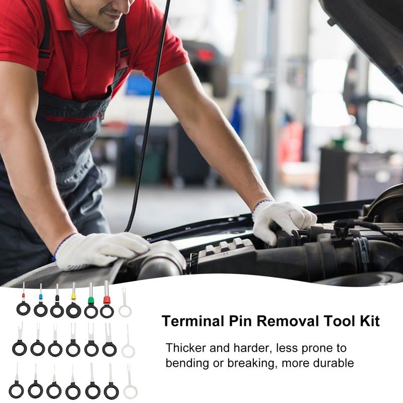 Electrical Pin Removal Tool Pin Connector Removal Tool Puller Pin Removal Tool 21 PCS Terminal Ejector Kit Depinning Tool For