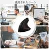 Wireless DPI Vertical USB Receiver 5 No Hand Compatible with and Linux Mouse, Left-Handed, 2.4GHz, Three-Level Adjustment, Forward/Back Buttons,