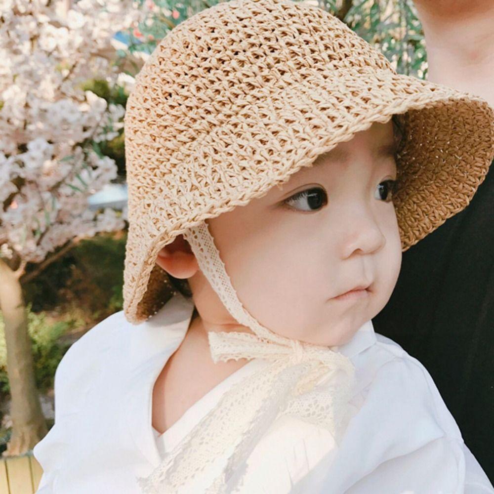 Fashion Sun Protection Casual Beach Hat Lace Baby Hat Straw Cap Panama Cap