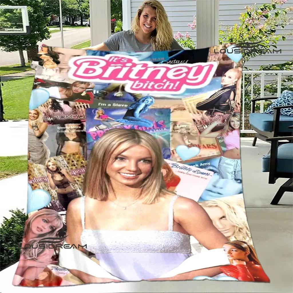 Star Britney Spears Printed Blanket Flannel Warm Blankets Soft And Comfortable Blanket Bed Linings Cubre Cama Birthday Gift