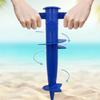 Ancora Base Ombrellone in Plastica Regolabile Supporto Picchetto Trivella Per Fissaggio Su Terreno Sabbioso Spiaggia Patio Sole