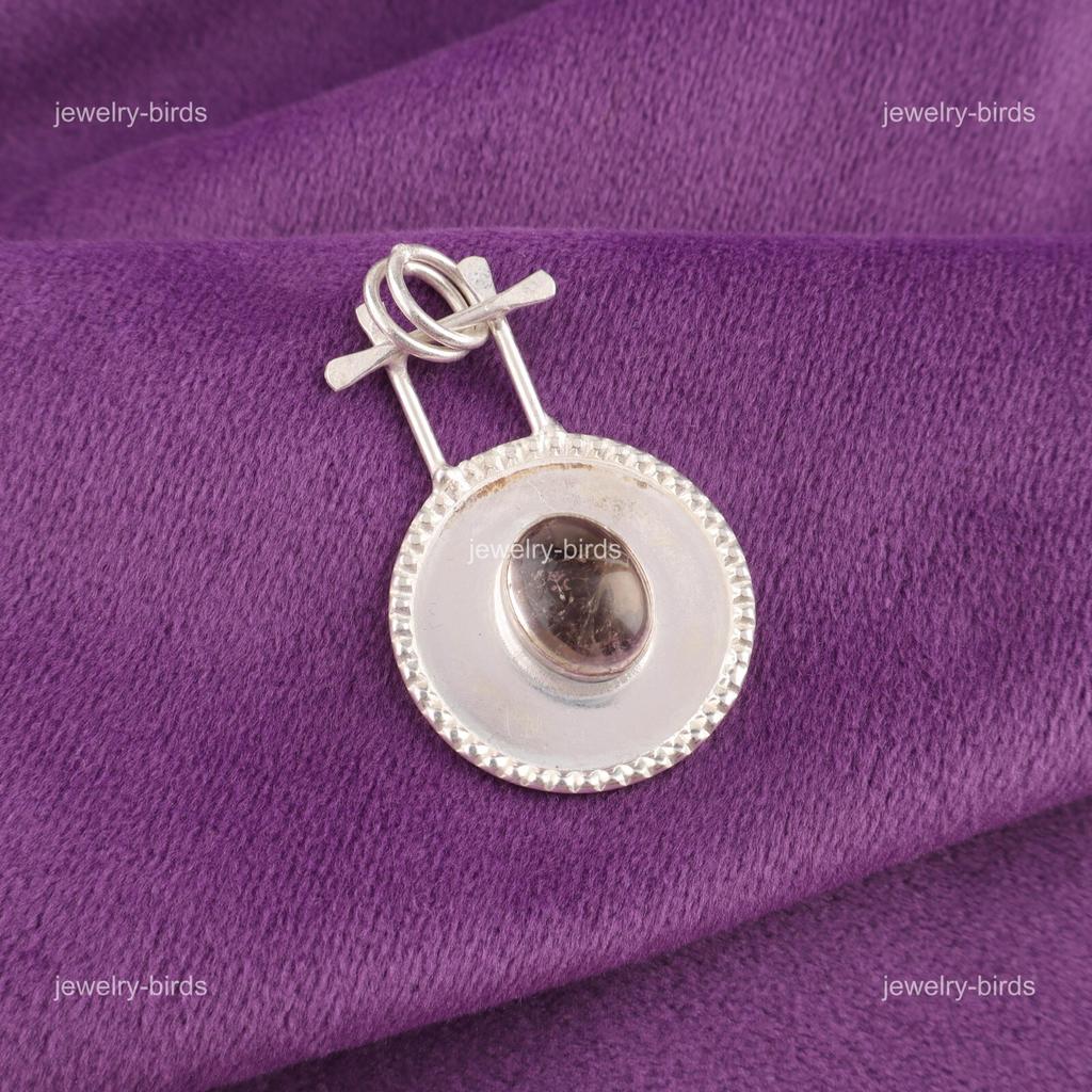 Oval Ametrine Gemstone Mother Gift Art Deco Boho Pendant Jewelry Sterling Silver PP-57-24