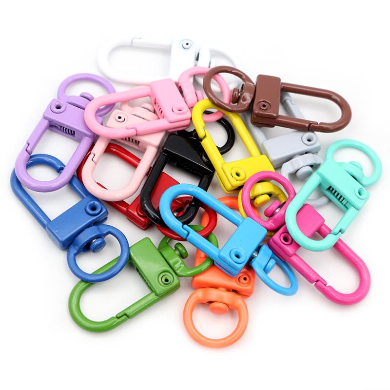 10pcs Snap Lobster Clasp Hooks Gold Silver Plated 5 Colors DIY Jewelry Making Findings for Keychain Neckalce Bracelet Supplies