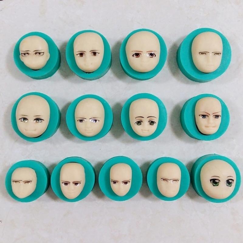 13 Pattern DIY Silicone Face Molds,3D Fondant Face Mold,Cake Decorating Tools Baking Tools For Cakes