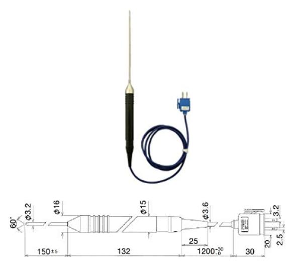 

KYORITSU K type thermocouple temperature sensor (liquid, semi-solid) MODEL8403