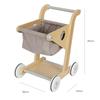 Wooden SHOPPING TROLLEY Little Shopper Role Gray, 30x34x45cm