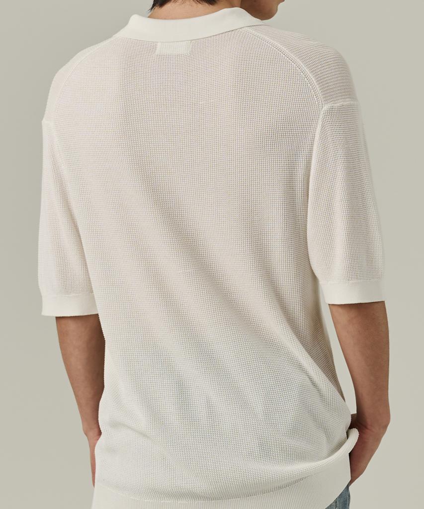 ANALOG MOOD Neff Open Collar Short Sleeve Knit (Ivory)
