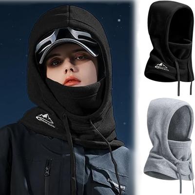 1Pc Thermal Balaclava Unisex Wind-Resistant Fleece Snood Hood Hat Neck Warmer Face Mask