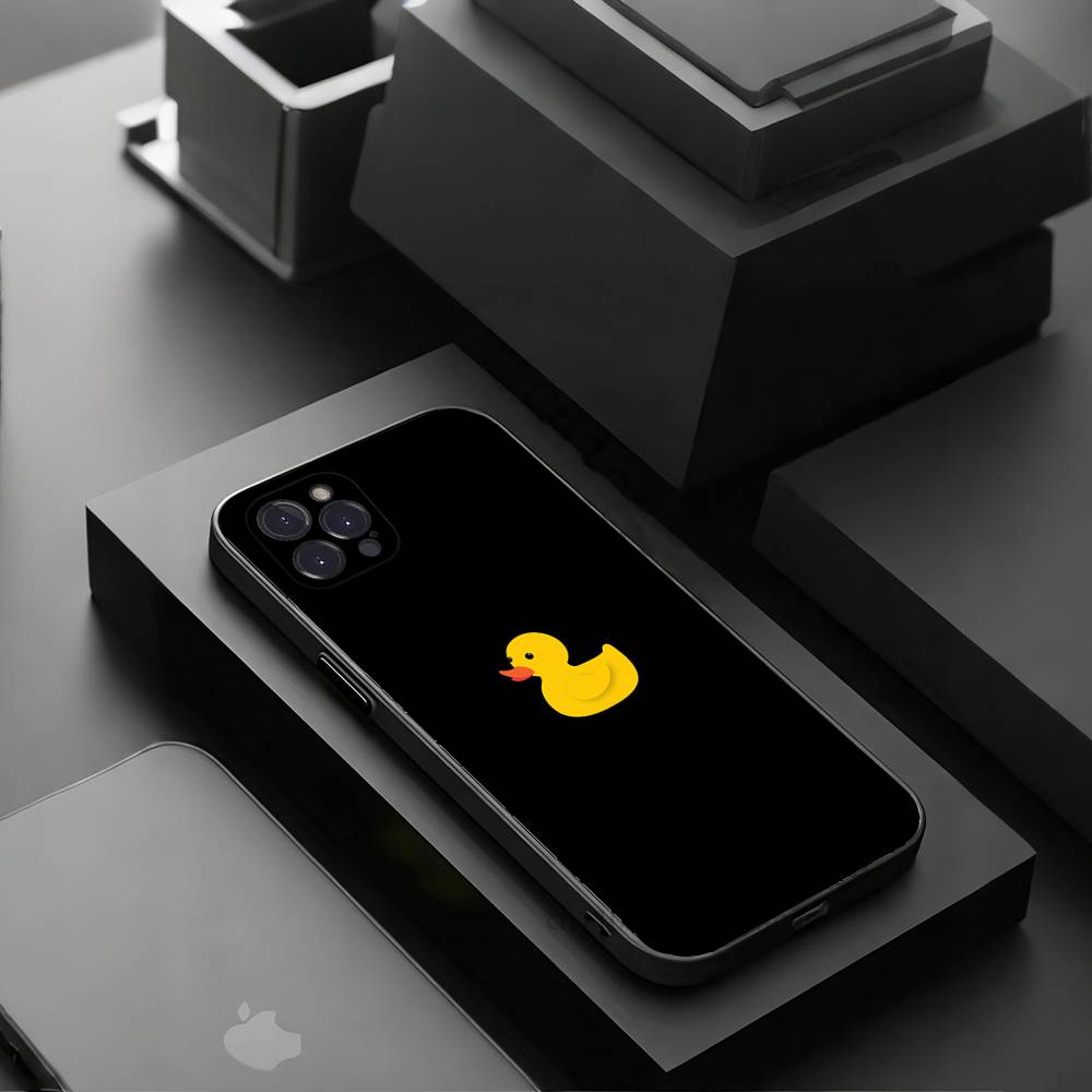 Yellow Duck Phone Case For iPhone 17 16 15 14 13 12 11 Pro Xs Max Mini Plus Antislip Shockproof Hard