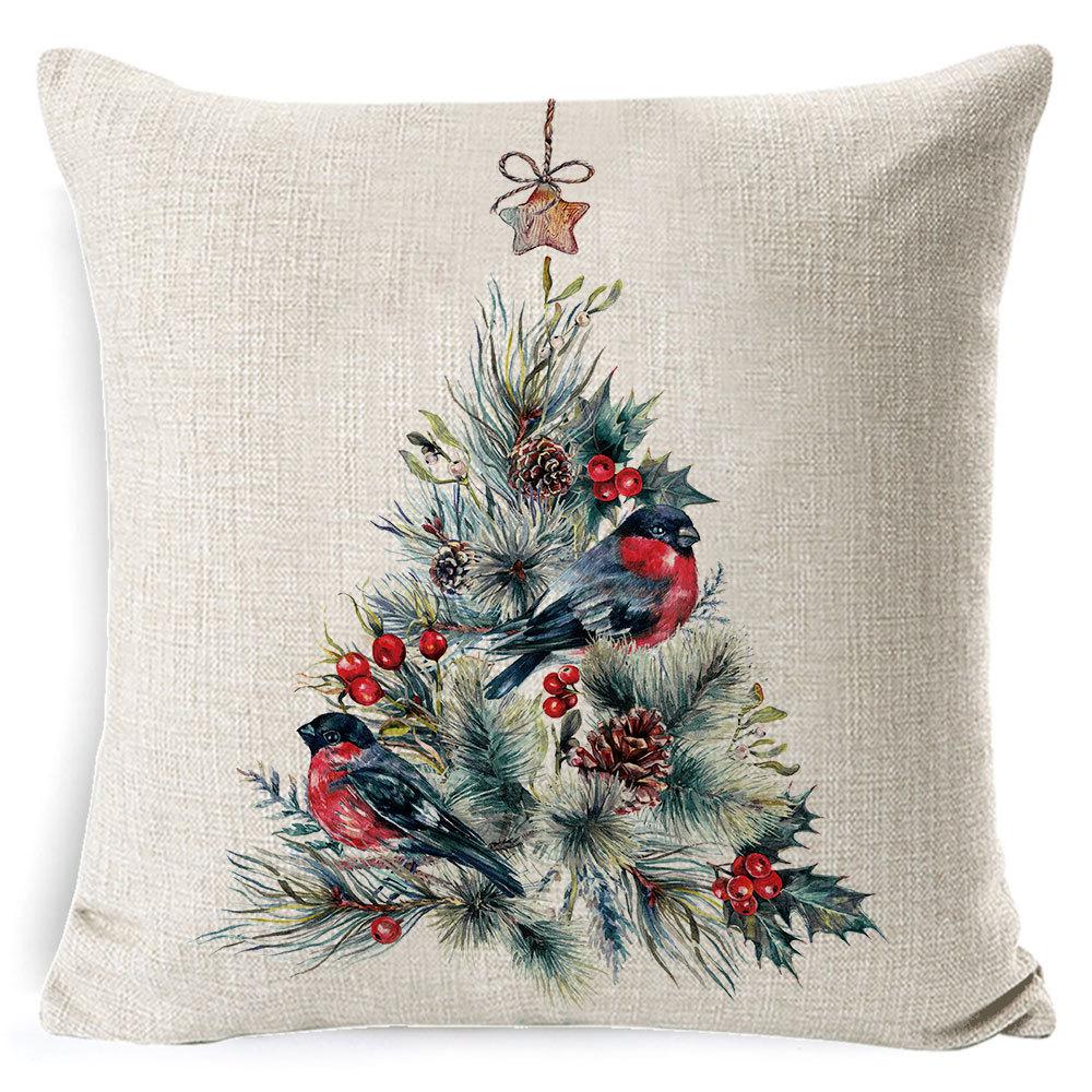 

Мебель Новая Льняная Подушка Рождественская Наволочка Подушка для Дивана Домашняя Поясничная Подушка 45 * 45 pillowcase