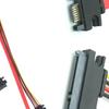 Sata 22 Pin Stecker auf Buchse Sata Verlängerungskabel SATA 22 Pin Stecker auf Buchse 7+15 Pin Sata Daten Strom Kombikabel Festplatte