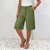 Women’s Loose Fit Knee Length Casual Shorts with Elastic Waistband and Adjustable Drawstring for Everyday Wear