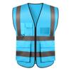Multi-Pocket Reflective Safety Vest for Construction, Sanitation, and Traffic Workwear - Customizable.