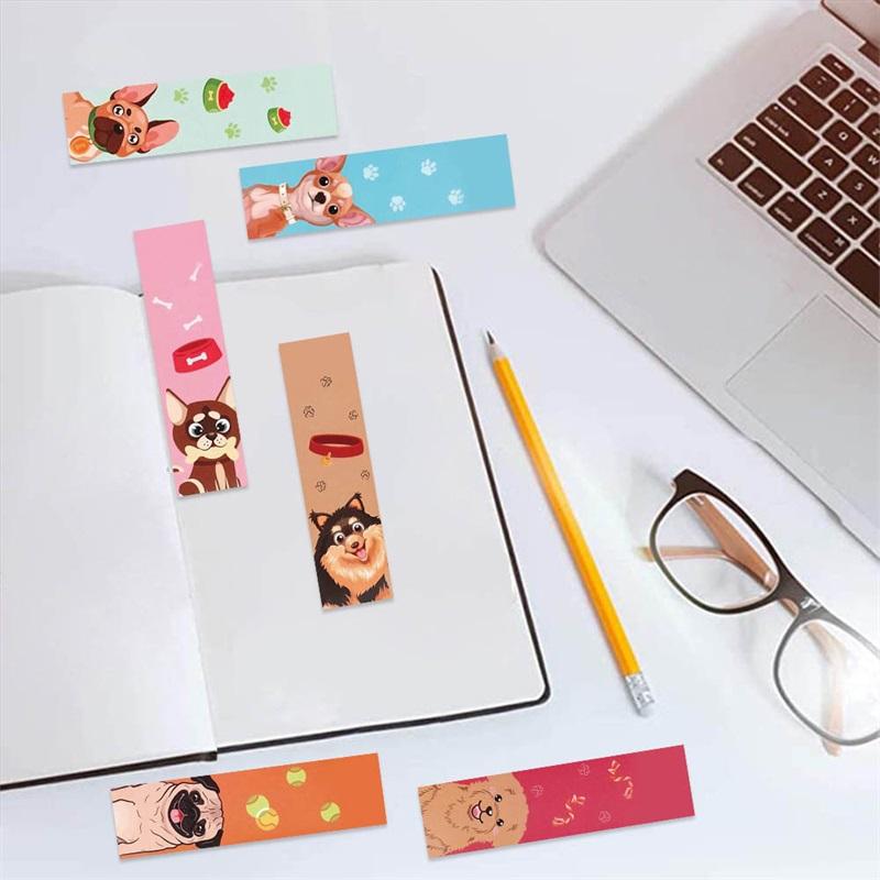 5/30PCS Cartoon Dog Bookmark for Pages Books Readers Handheld Creative Materials Stationery Supplies