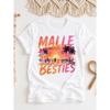 Malle Besties- Mallorca Party Junggesellinnenabschied(4) Overseas Printing Y2K Oversized Unisex T-Shirt For Men Women Retro 2000S Streetwear Baggy