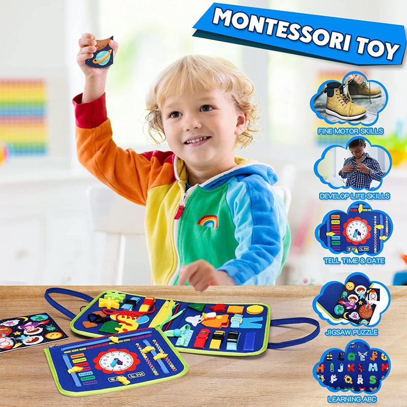 Busy Board Montessori Toys for Toddler Busy Book Sensory Preshool Early Education Learning Fine Motor Skills Toys For Children