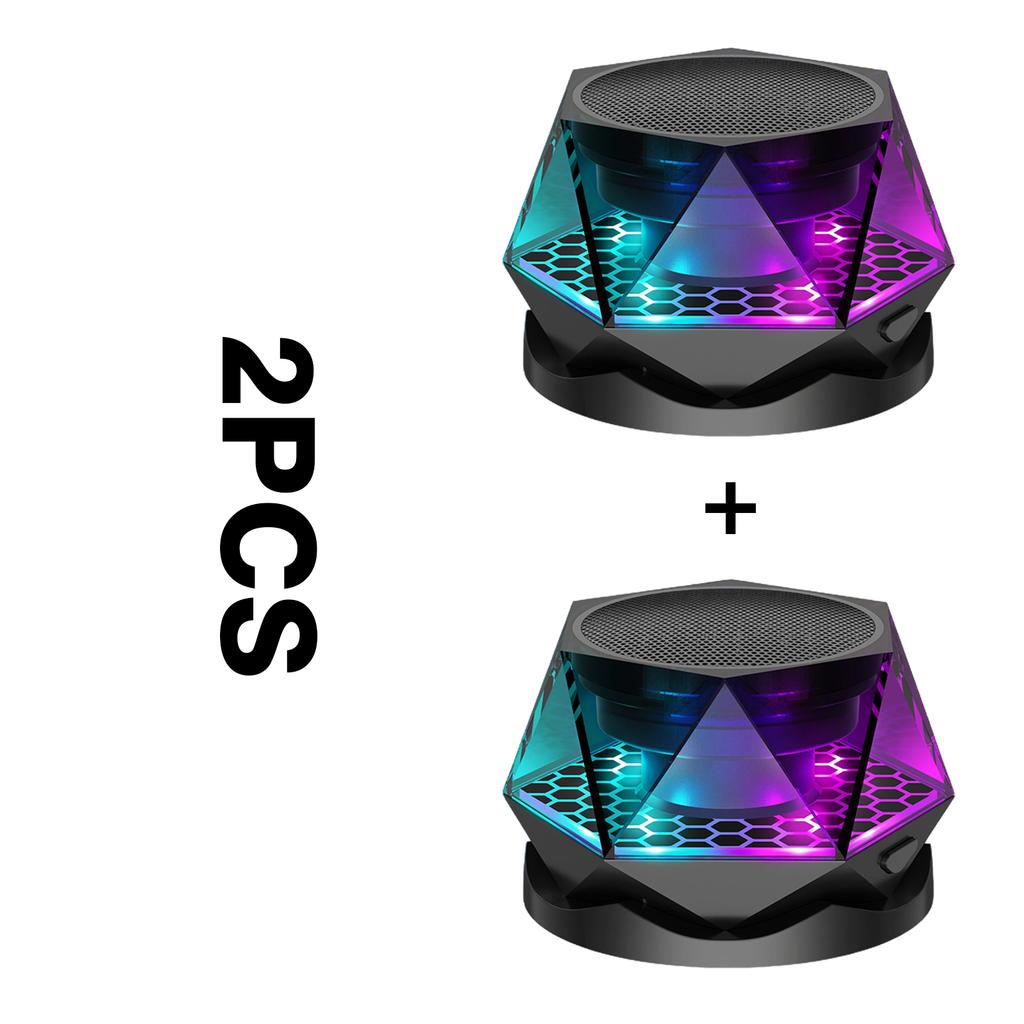 Mini Magnetic Bluetooth Speaker with RGB Lights - Portable Wireless Speaker, Phone Stand & TWS Pairing for IPhone/Android