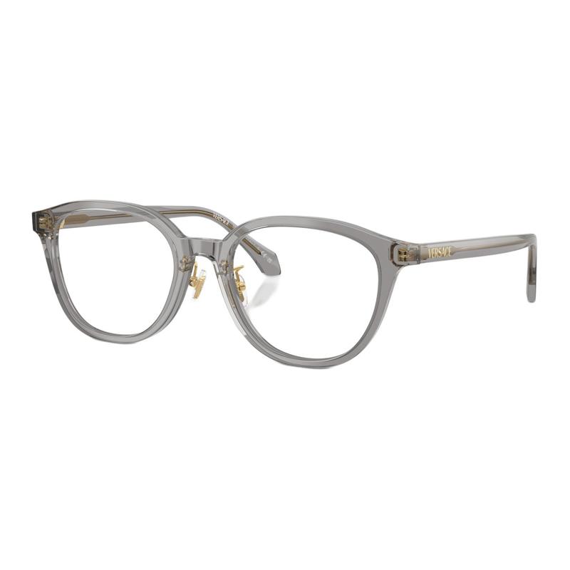 Versace [Available prescriptions] 3379D brand logo plate round optical glasses men and women same style OVE3379D-5510-Transparent gray 53 серый
