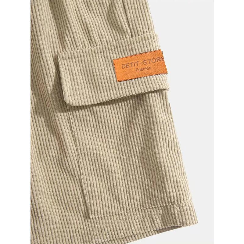 Corduroy Men's Shorts Men's Casual Pants Men's Beach Shorts, Men's Sports Shorts Breathable Pants Suitable for Daily Casual Wear and Sports