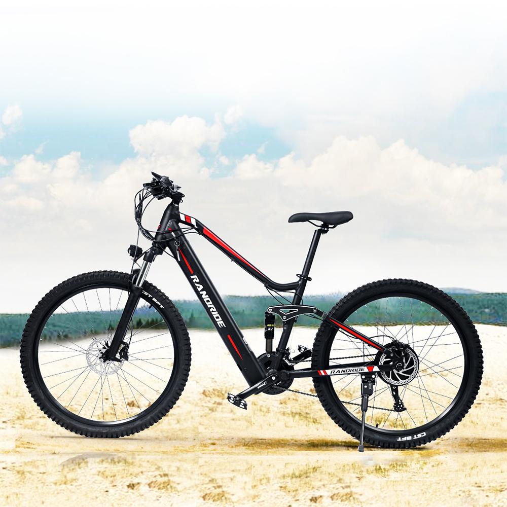 RANDRIDE YS90 27,5 Zoll Elektrofahrrad Mann Vollfederung Mountainbike SHIMANO Hydraulikbremse 48V1000w E-Bike für Erwachsene