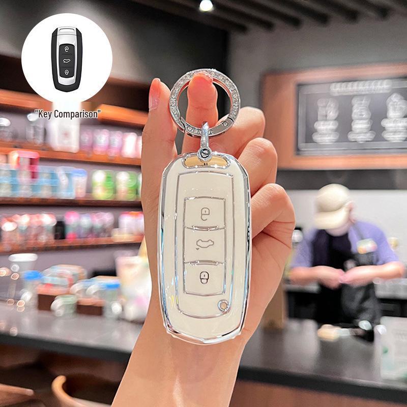 Compatible with Geely Panda Mini, Mini Boyue, Vision X3, Emgrand GS, Borui, Premium Key Case.