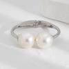 Ins Vintage Big Pearl Wide Cuff Bangles Men Hip Hop Punk Gold Silver Color Geometric Spring Bangles For Women Bracelet Jewelry