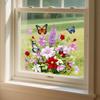 Flower Butterfly Window Sticker Self Adhesive Removable Glass Decal Decor
