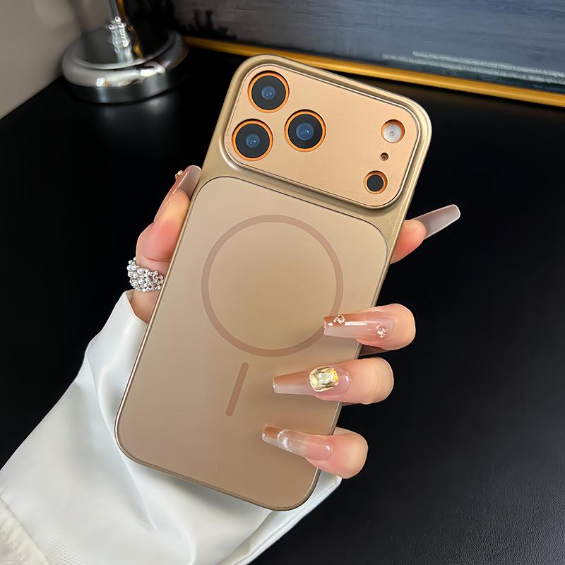 Popular Cosmic Orange Acrylic PC For Phone Case For For Iphone 17 Pro Max 16 1 14 13 Magnetic Wireless Charge Hard Cover