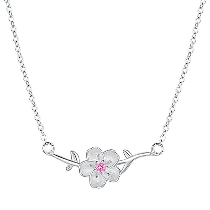 

Ожерелье с сакурой для женщин, японская и корейская простая студенческая цепочка с подвеской Мори на ключицу