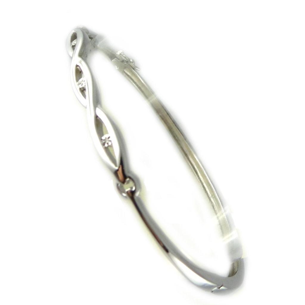 Altesse [L2062] - Silver Bracelet 'Câlin' White