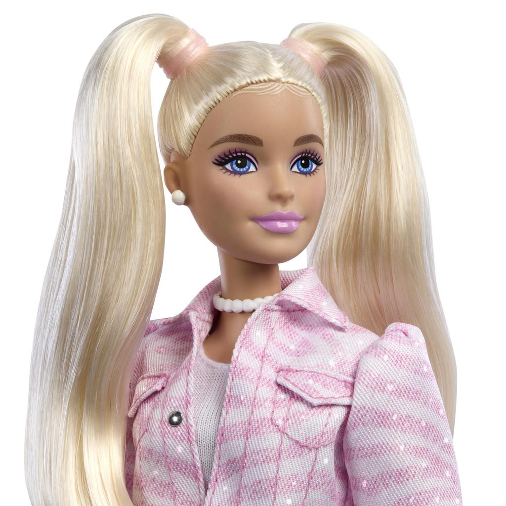 Barbie Deluxe Style Pink Denim Jacket Doll House Pretend Play Barbie Doll Ages Pink JJN69 Dress-Up 4+