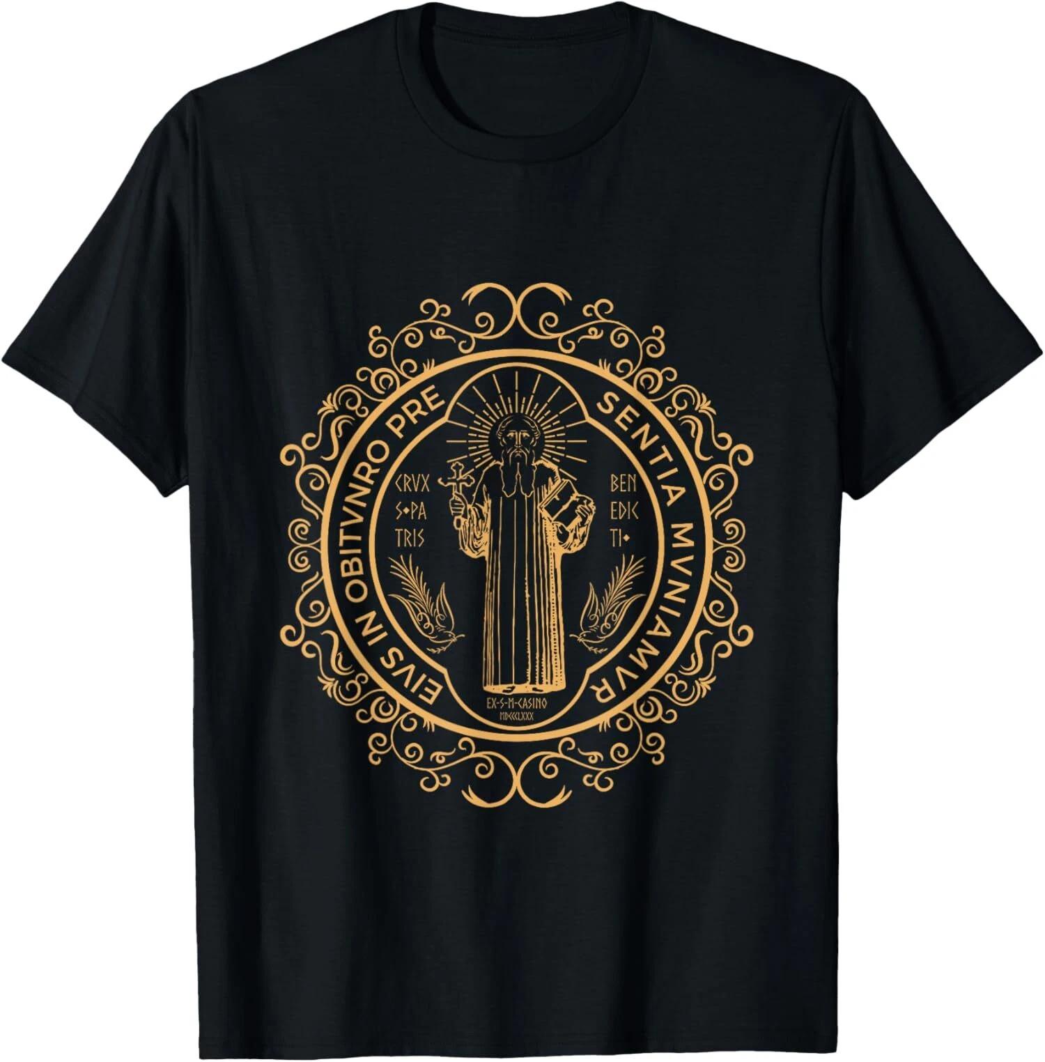 Saint Benedict Medal Catholic Made In USA T-Shirt S