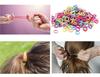 BKDT Marketing Kleine Elastiekjes voor Baby Meisjes (100 stuks) | Naadloze Haarelastiekjes voor Kinderen Meisjes Zacht Katoen Baby Elastiekje voor Haar | Baby Haarelastiekjes