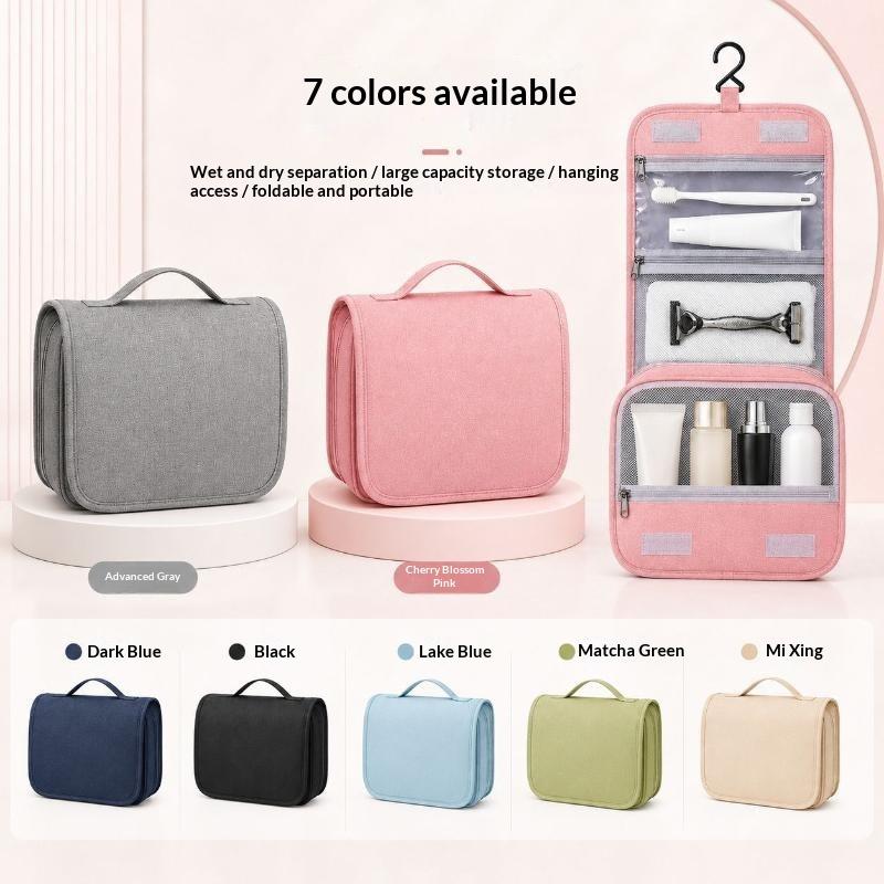Hanging Toiletry Bag Waterproof Wet Dry Separation Large Capacity Portable Shower Storage Bag for Bathroom Camping Trips