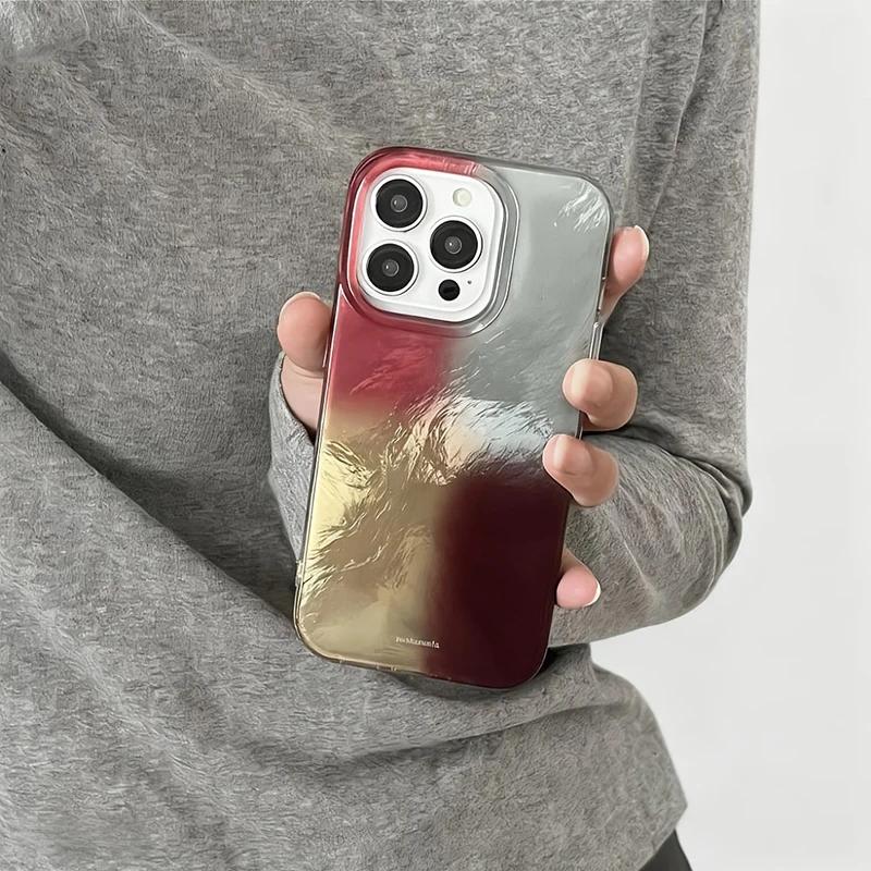 

Чехол для iPhone 17 Pro Max Креативный Синий Желтый Красный Сращивание Ледяной Чехол Для iPhone 16 15 14 13 12 11 XS XR X 7 8 Plus 16E Air iPhone17