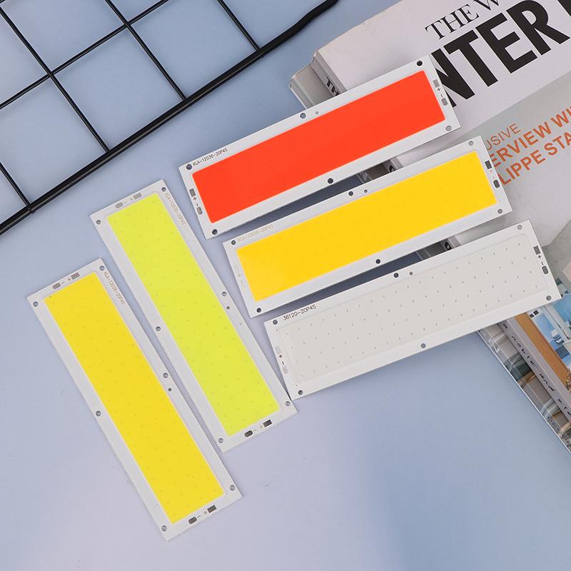 120X36Mm Dc 12V Led Cob 10W Chip Light Source Strip Bulb Panel Cold White Natural White Warm White Blue Red For Diy Car Lamp