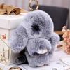 13CM Mini Frost Rabbit Women Cute Plush Fur Pompom Bunny Key Chains On Bags Car Trinket Wedding Party Toys Gift Bag Charm