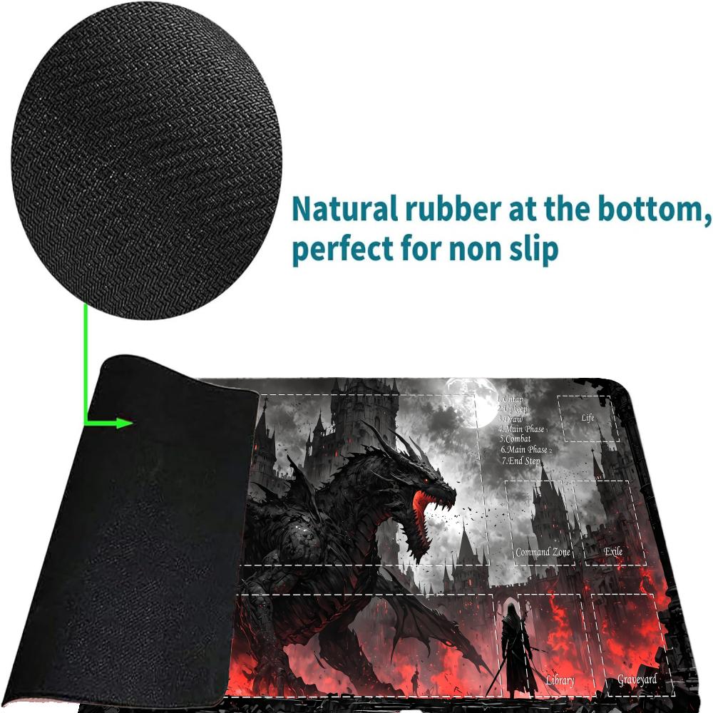 Game Dragon Boy Pattern MousePad, Anime Mouse Pad, Desktop Pad, Sewed Edge Mouse Pad Keyboard Pad Suitable for Gamers and Office