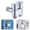 G1/2 Legierung Doppelsteuer-Winkelventil 1 In Two Out Wandmontage Waschmaschine Wasserhahn Toilette Dreieckventil Für Badezimmer Toilette