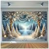 Christmas Winter Wonderland Snow Decoration Background Winter Backdrop Decorations For Photo Studio Photo Booth Christams Party