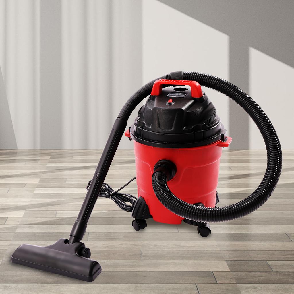 4 Gallon Wet/Dry Vacuum Portable, Shop Vac with 13ft Hose & Multi-Surface Brush, Compact Car/Garage Cleaner
