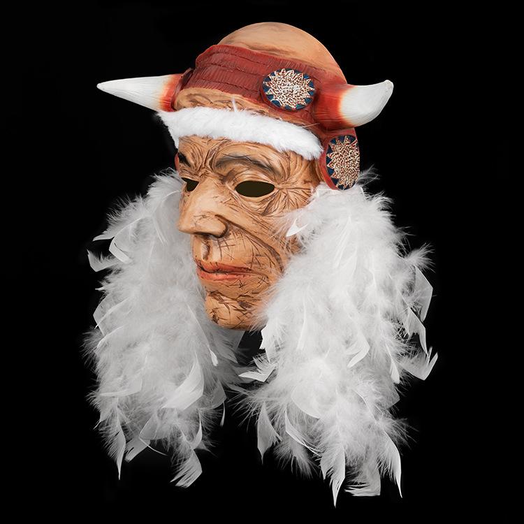 Indian chief headgear, role-playing latex mask