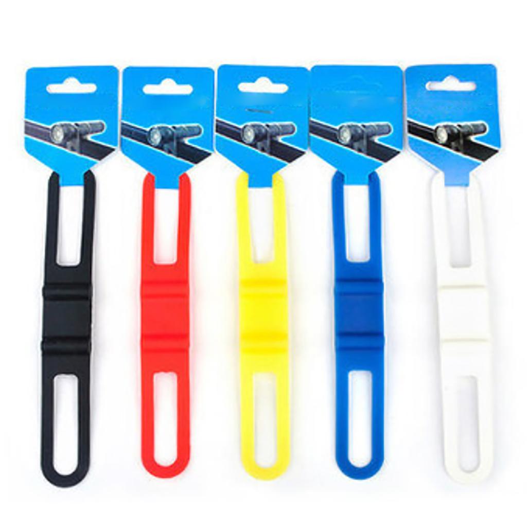 5Pcs Bike Silicone Band Elastic Strap Bandage Flashlight Mount Holder Bike Light Replacement Mount Fixing Bandage Belt