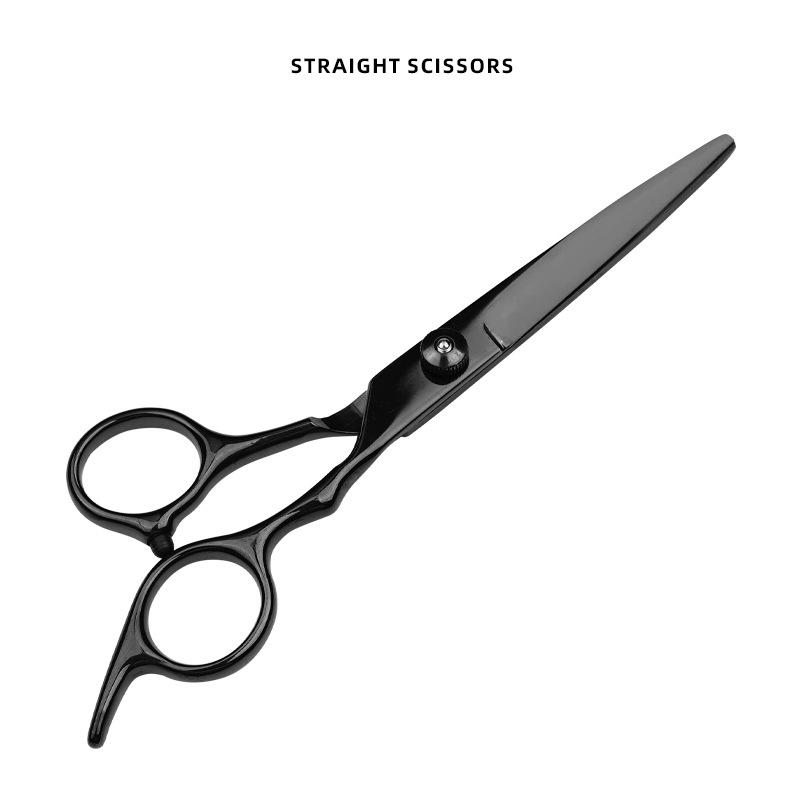 Black Steel Hairdressing Scissors: Stainless Steel Thinning & Flat Teeth Barber Tools Collection