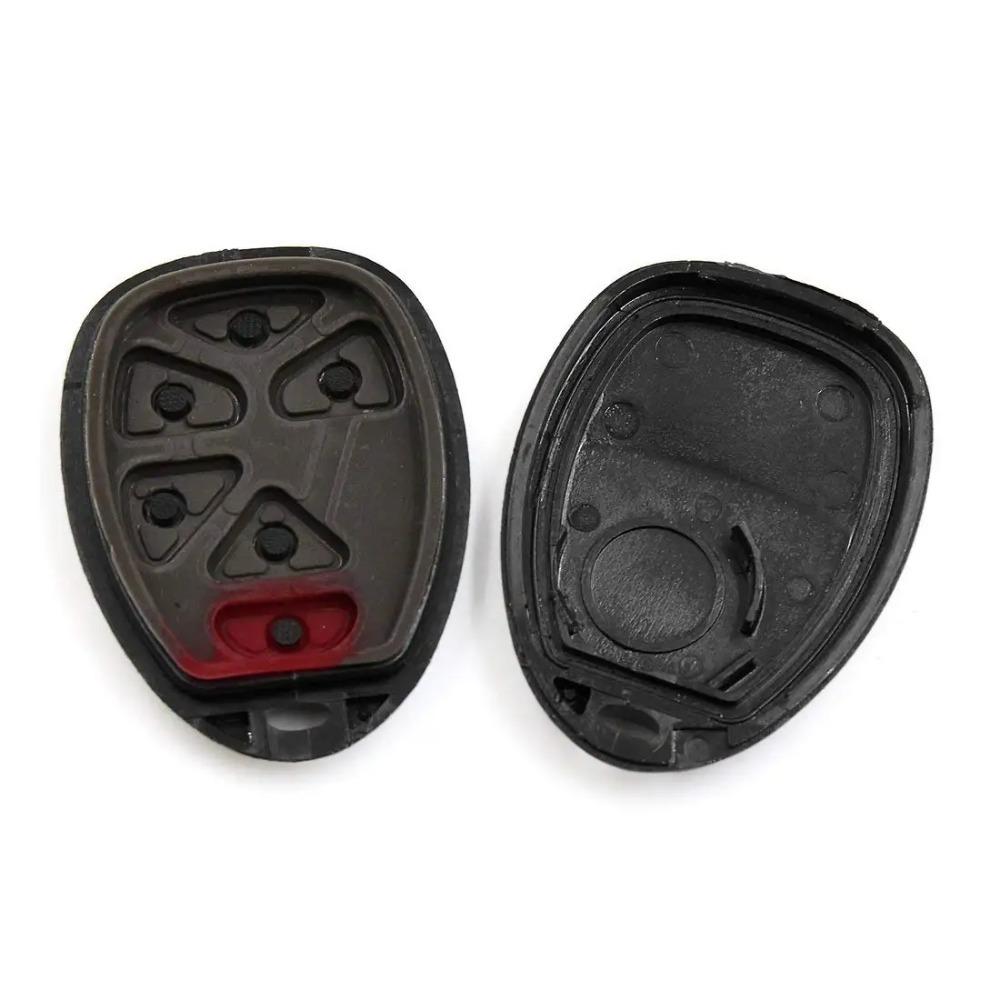 Black 6 Buttons Key Fob Remote Control Case Shell Replacement Key Chip OUC60270 for Cadillac Escalade 2007-2014 Chevrolet Suburban