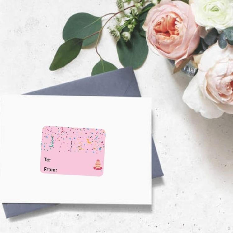 300 Unidades Adesivo Etiqueta de Nome de Aniversário Adesivo Etiqueta de Embalagem para Envelopes Convites de Aniversário Caixa Decoração de Casa
