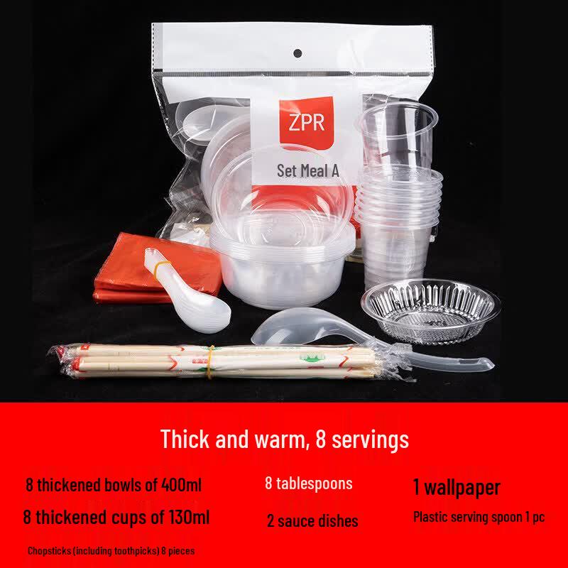 Disposable Plastic Dinnerware Set for 10