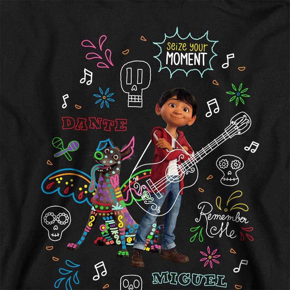 Coco Childrens/Kids Miguel Dante Movie Quotes And Colourful Doodles Hoodie