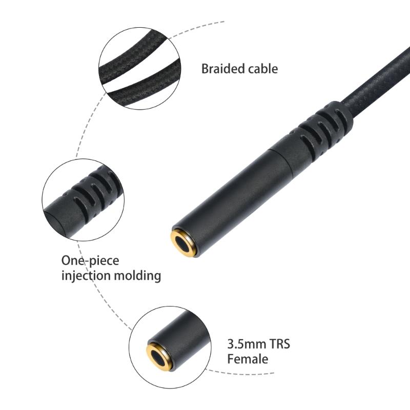 Phono To 3.5mm AUX Cable, 3.5mm 1/8 To Phono 2-Female Headphone Adapter Y Splitter Stereo Music Cord for Tablets