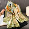 The new printing silk scarf spring and summer outside take sunscreen scarf beach towel thin section warm neck temperament versatile ladies